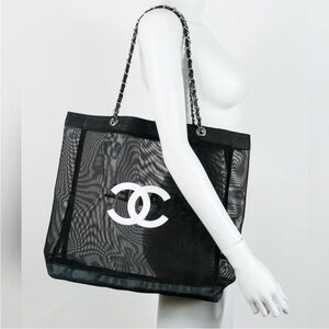 CHANEL Black Mesh Tote